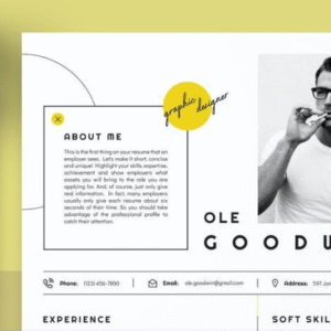 Accountant Marketing CV Resume Word Template